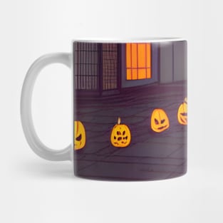 Halloween Ghost House with Pumpkins in the Patch Mug